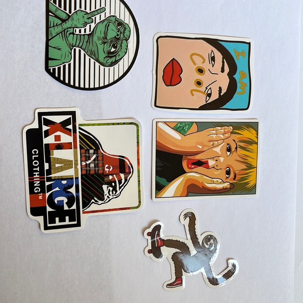 Funny them ,5 stickers ,New